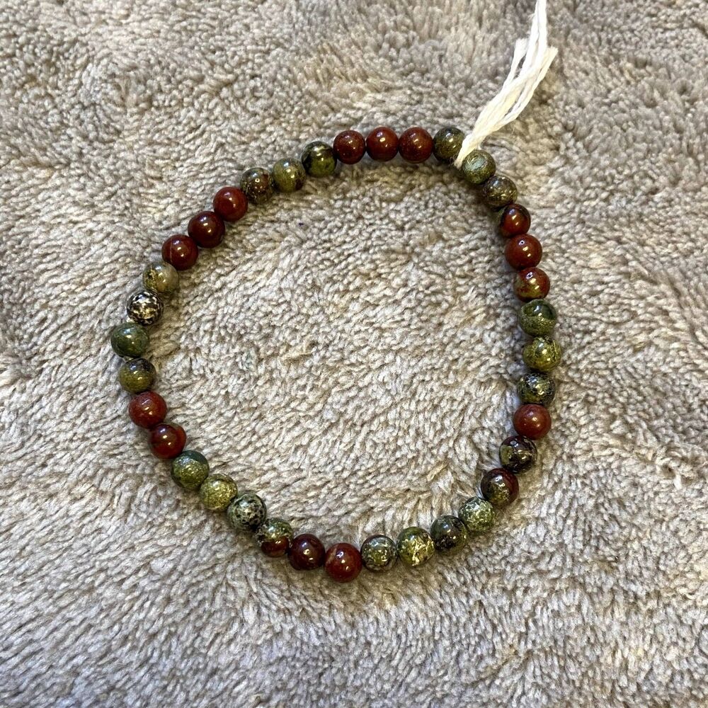 Handmade Dragon Blood Jasper Bracelet